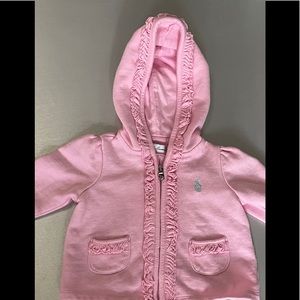 Ralph Lauren pink ruffle hoodie 3M